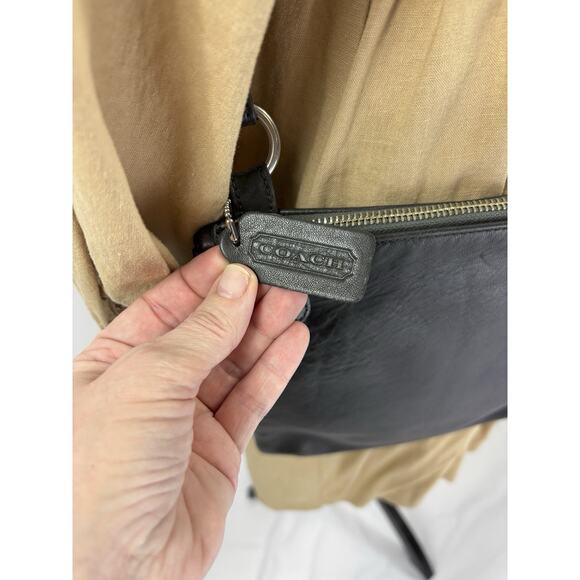 Vintage Coach 9457 Chelsea Slim Crossbody Legacy Bag Dark Grey Leather Purse - Picture 10 of 10